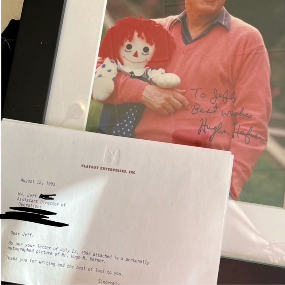 100% Authentic Hugh Hefner Autograph
